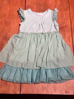 Hanna Andersson Light Sage Layered Ruffle Dress